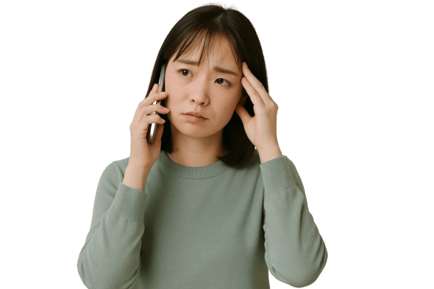 困っている女性